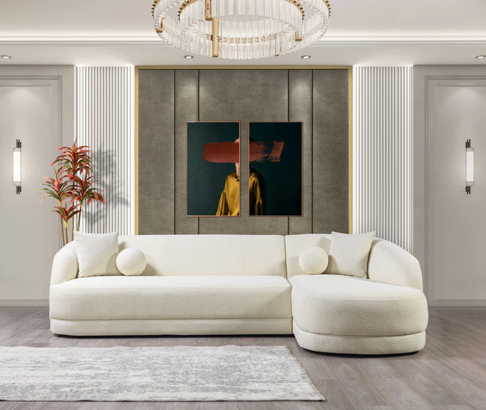 Bella Ivory Boucle RAF Sectional (BELLAIVORY-RAFSEC)