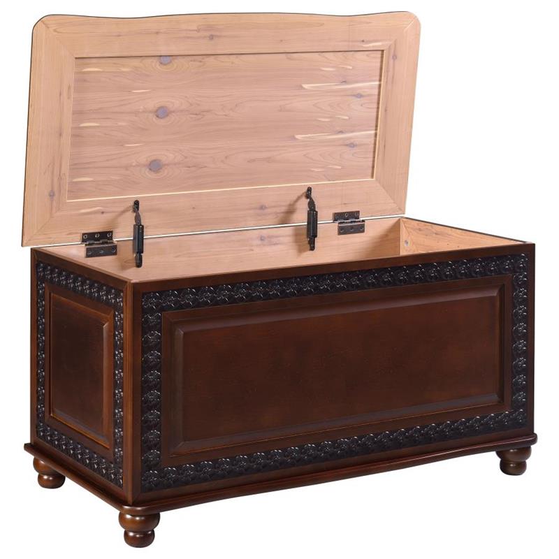 Finlay Flip Open Storage Cedar Chest Deep Tobacco (900012)