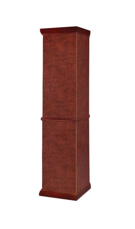 Appledale 6-shelf Corner Curio Cabinet Medium Brown (3393)