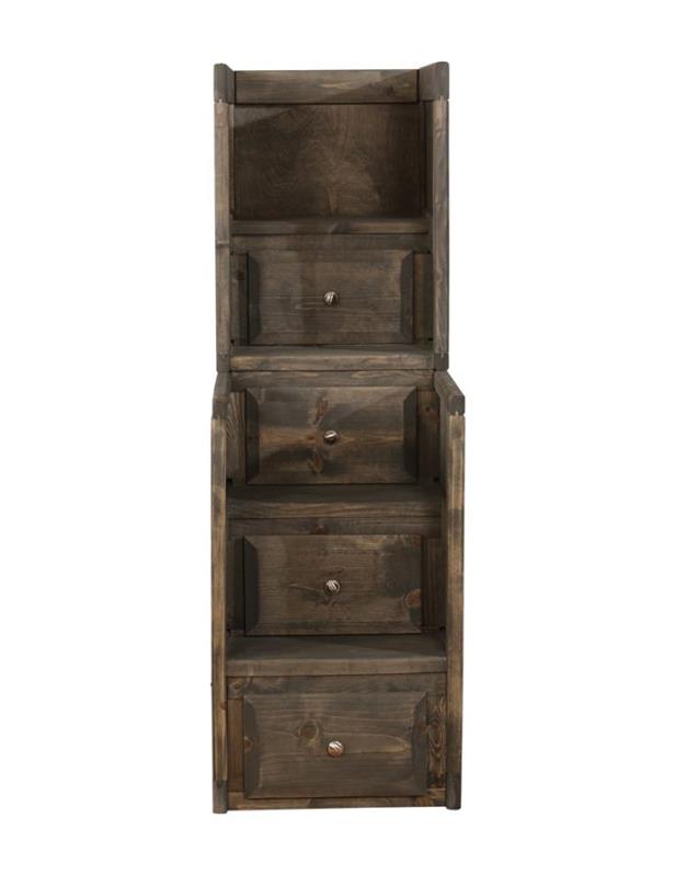 Wrangle Hill 4-drawer Stairway Chest Gun Smoke (400834)