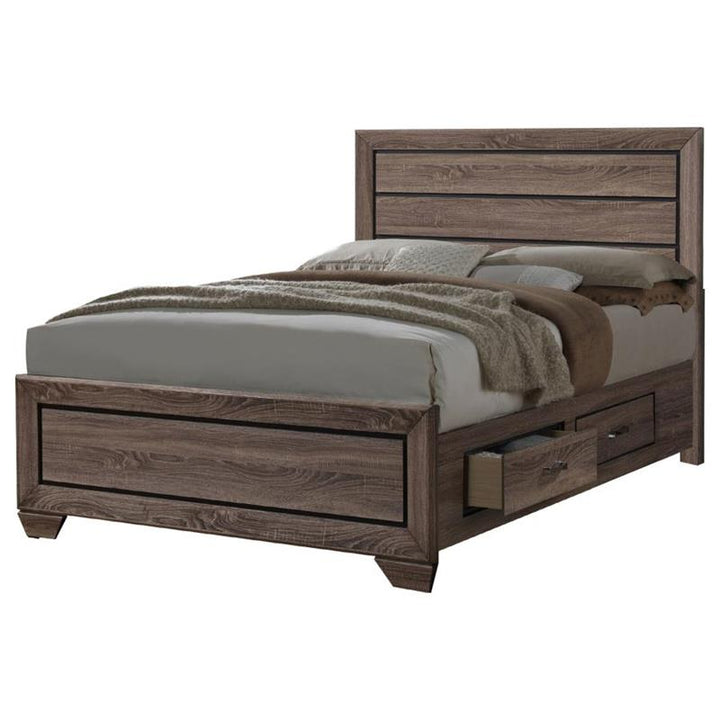 Kauffman California King Storage Bed Washed Taupe (204190KW)