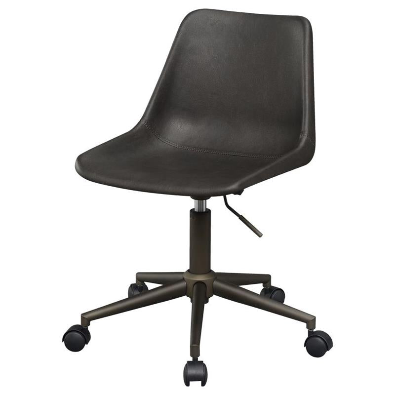 Carnell Adjustable Height Office Chair with Casters Brown and Rustic Taupe (803378)