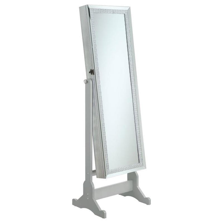 Elle Jewelry Cheval Mirror with Crytal Trim Silver (902779)