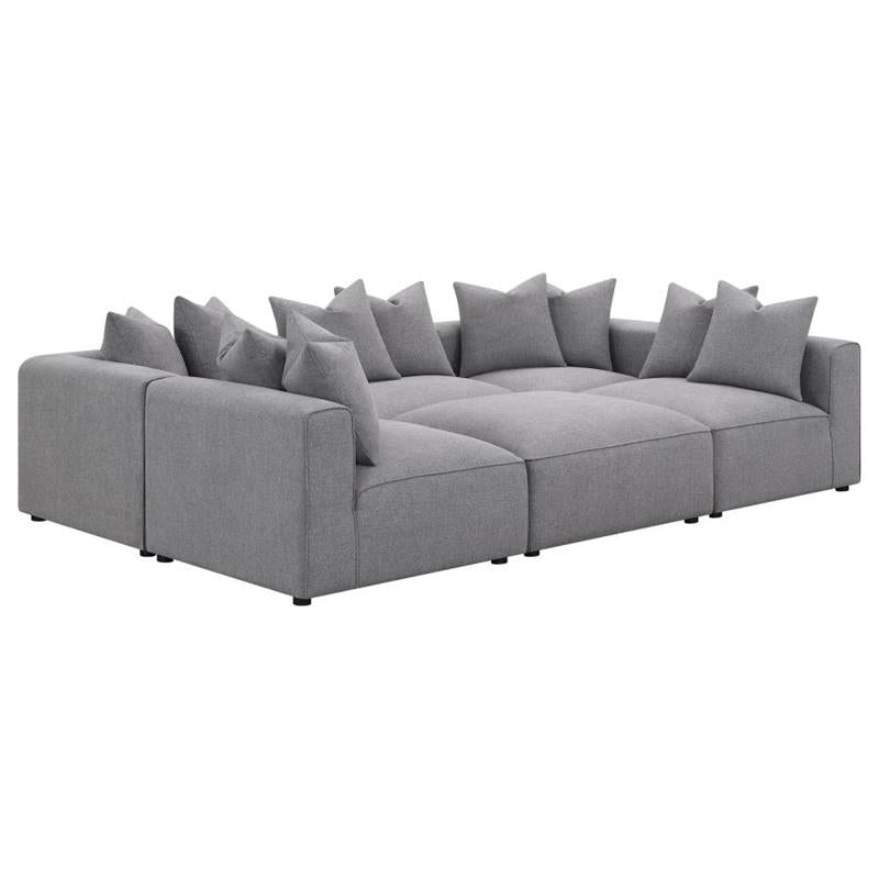 Jennifer 6-piece Tight Seat Modular Sectional Grey (551594-SET)