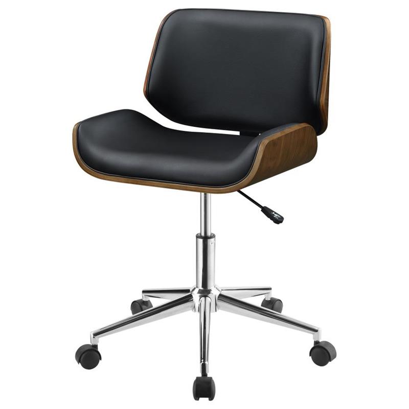 Addington Adjustable Height Office Chair Black and Chrome (800612)