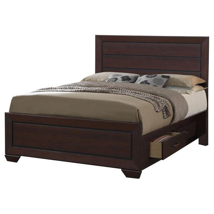 Kauffman California King Storage Bed Dark Cocoa (204390KW)