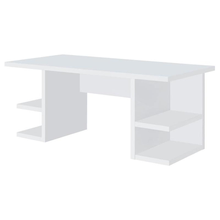 Alice Writing Desk White with Open Shelves (801455)