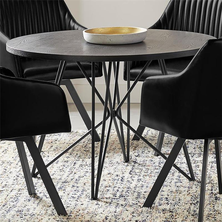 Rennes Round Table Black and Gunmetal (106340)