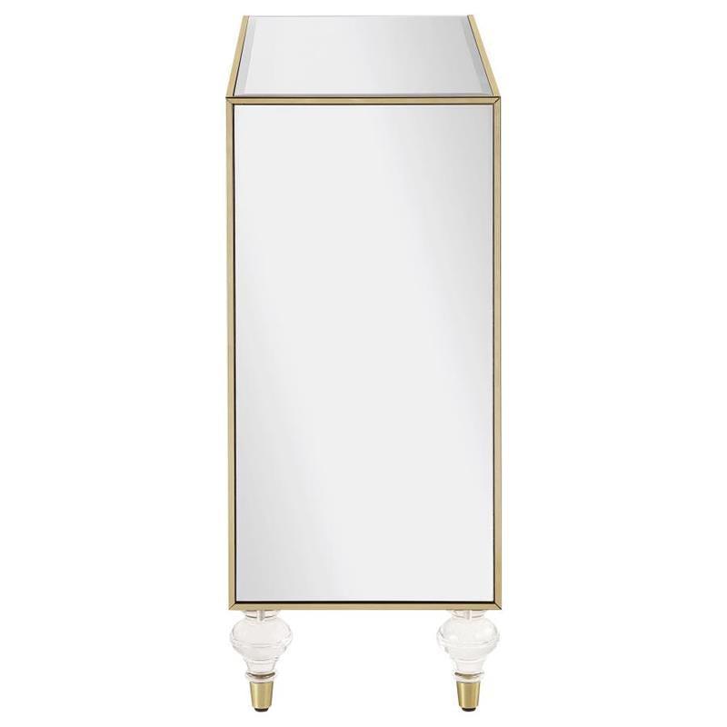 Lupin 2-door Accent Cabinet Mirror and Champagne (951854)