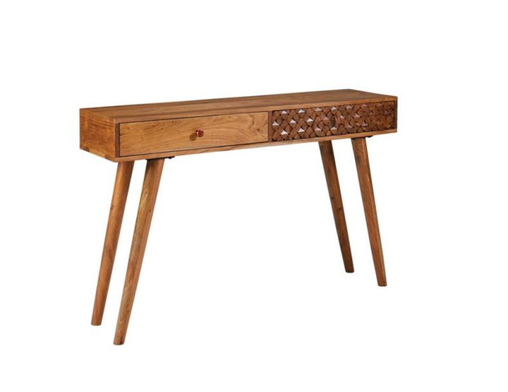 Lotus 2-drawer Console Table Natural Brown (951790)