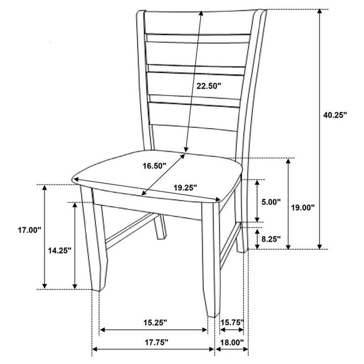 Dalila Dining Room Set Cappuccino and Black (102721-S6)