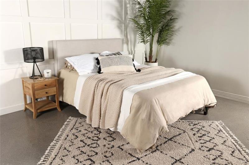 Kosmo Rectangular Upholstered Headboard Sand (315993QF)