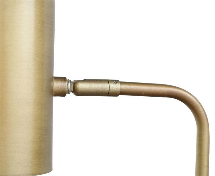 Jodie Round Base Floor Lamp Antique Brass and Grey (923309)