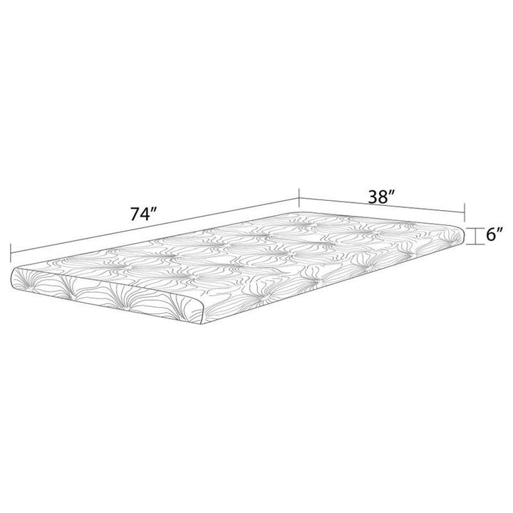 Joseph Twin Memory Foam Mattress White (350062T)