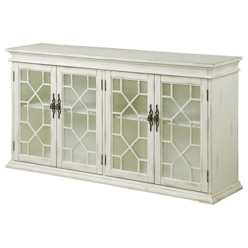 Kiara 4-door Accent Cabinet with Adjustable Shelves White (950859)