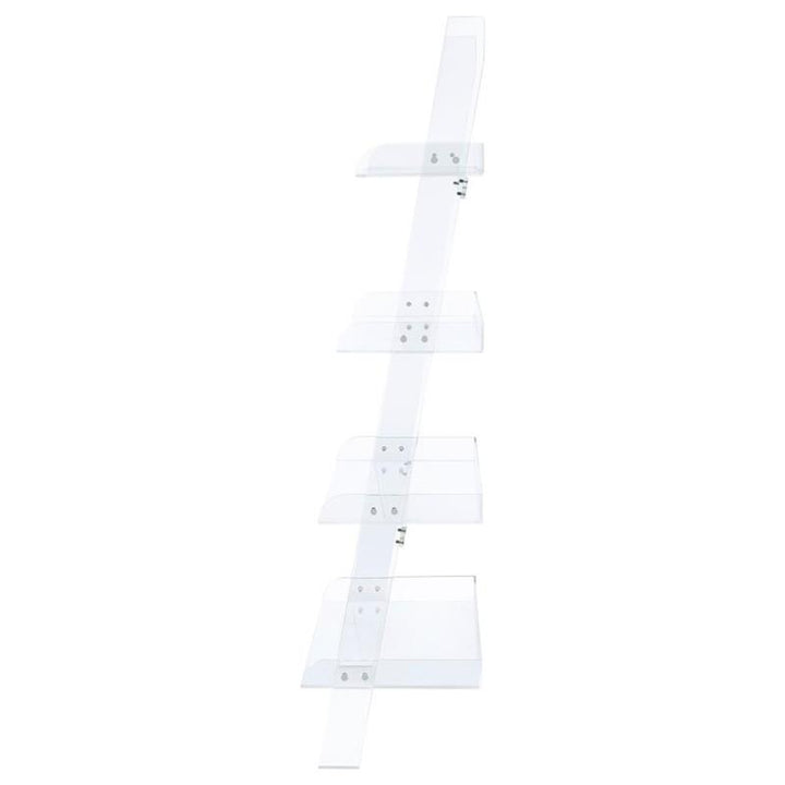 Amaturo 4-shelf Ladder Bookcase Clear (801553)