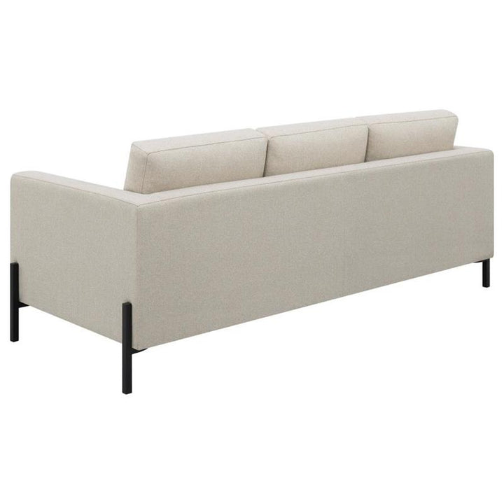 Tilly 2-piece Upholstered Track Arms Sofa Set Oatmeal (509901-S2)