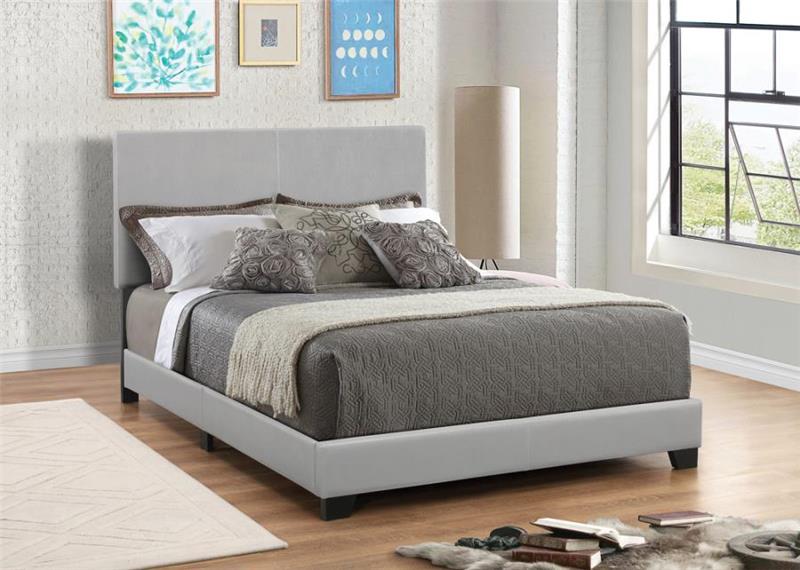 Dorian Upholstered Full Bed Grey (300763F)