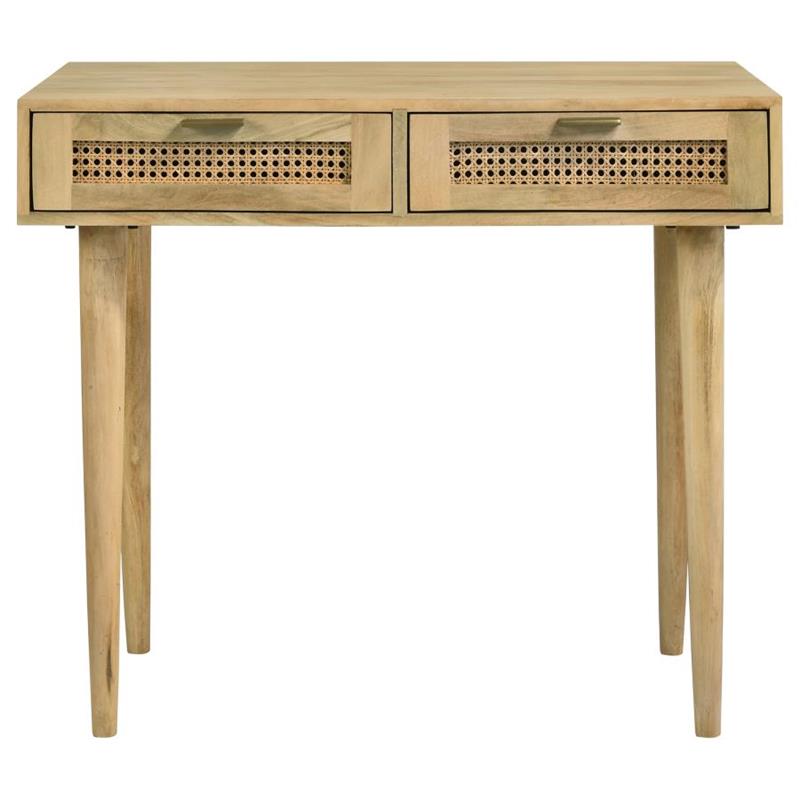 Zamora Rectangular 2-drawer Accent Writing Desk Natural (959575)