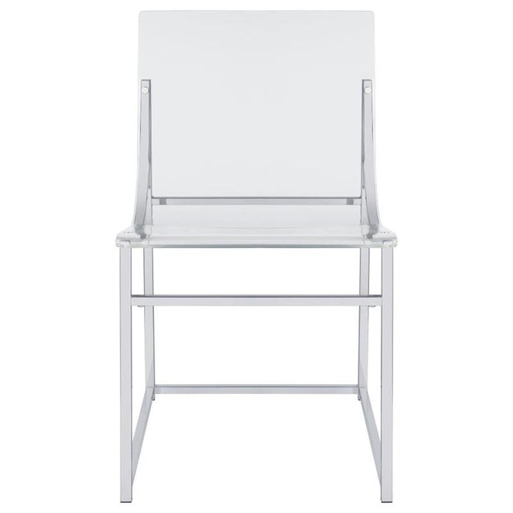 Adino Acrylic Dining Side Chair Clear and Chrome (121182)