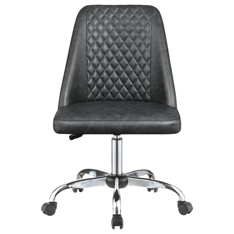 Althea Upholstered Tufted Back Office Chair Grey and Chrome (881196)