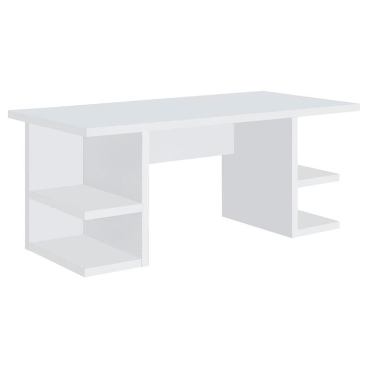 Alice Writing Desk White with Open Shelves (801455)