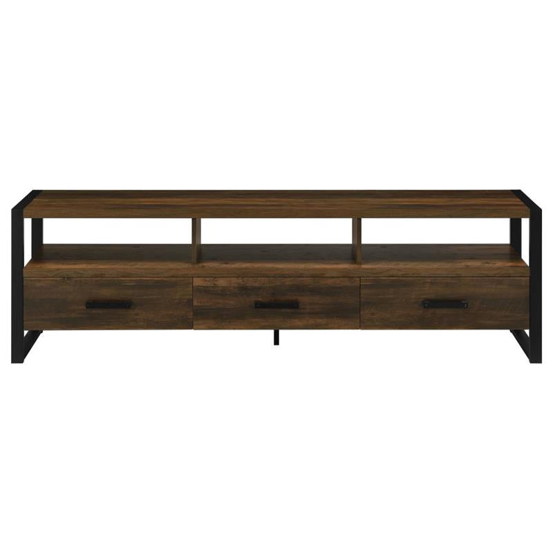 James 3-drawer Composite Wood 71" TV Stand Dark Pine (704283)