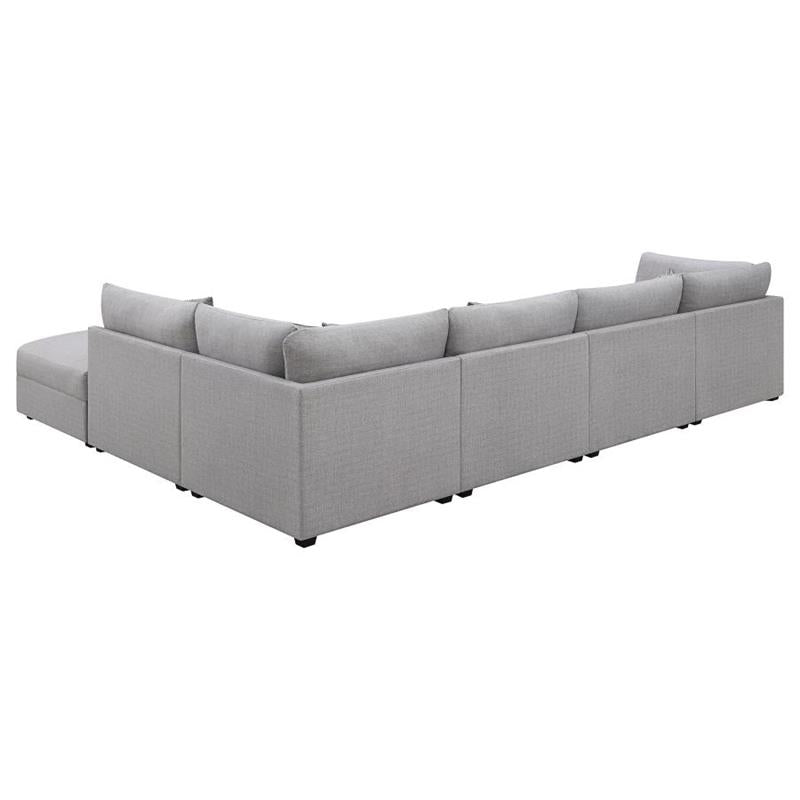 Cambria 6-piece Upholstered Modular Sectional Grey (551511-SET)