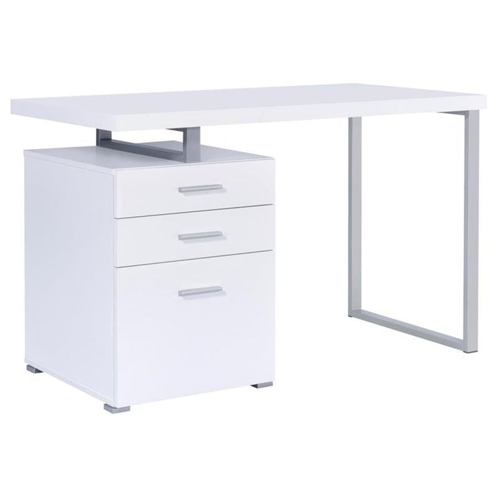 Brennan 3-drawer Office Desk White (800325)