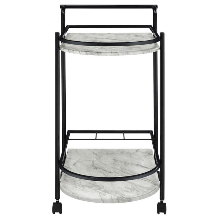 Desiree 2-tier Bar Cart with Casters Black (181376)