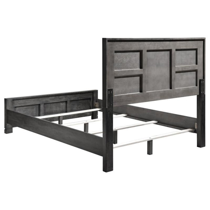 Lorenzo Rectangular Panel Bed Dark Grey (224261Q)