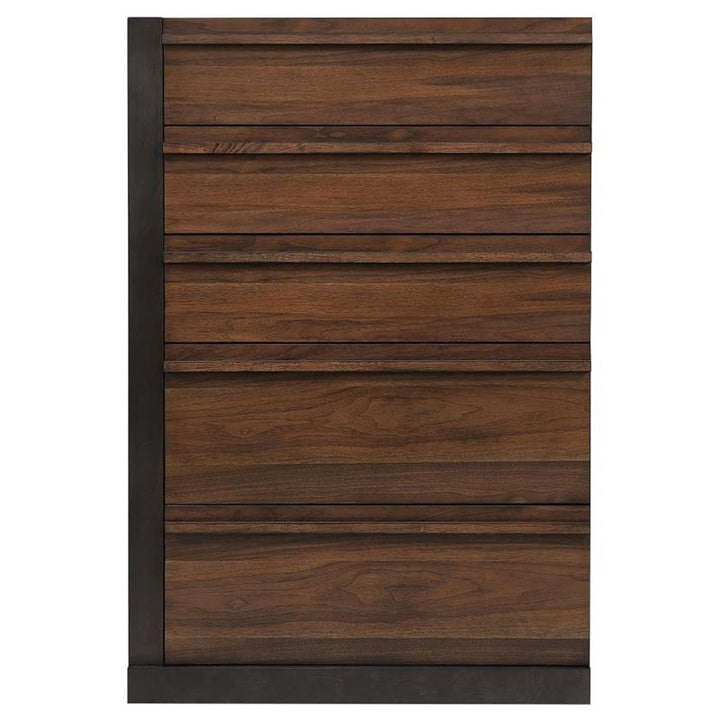 Azalia 5-drawer Chest Black and Walnut (224285)