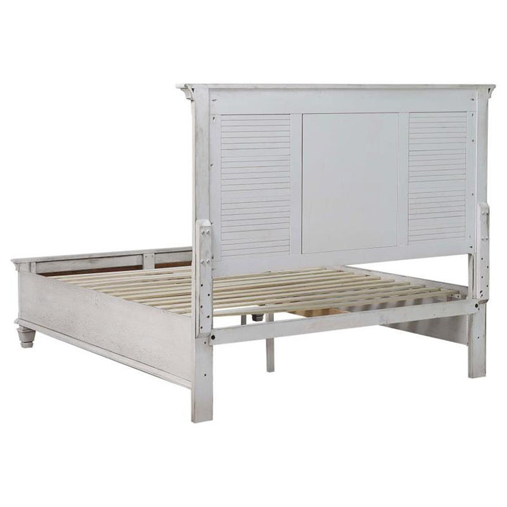 Franco Eastern King Storage Bed Antique White (205330KE)