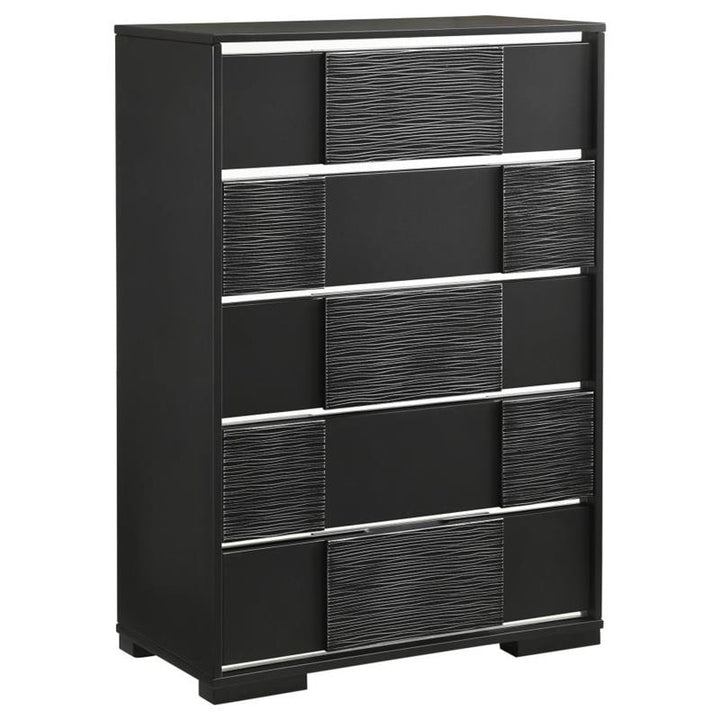 Blacktoft 5-drawer Chest Black (207105)