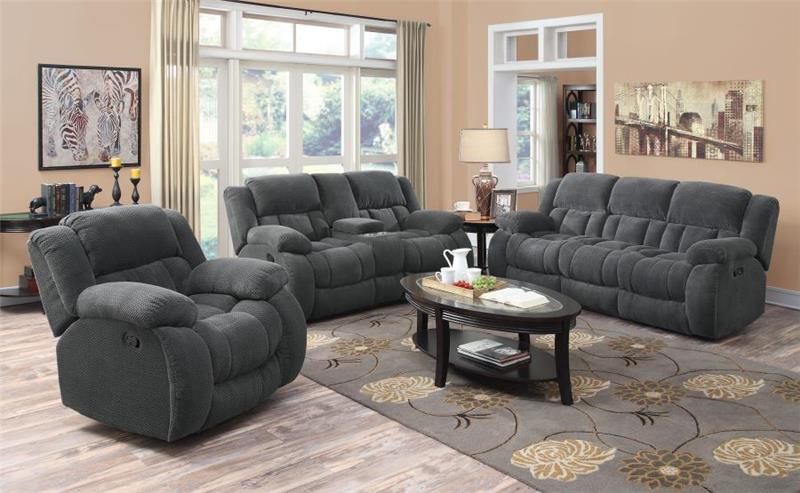 Weissman Motion Loveseat with Console Charcoal (601922)