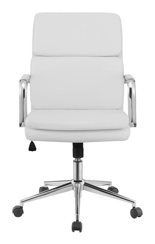 Ximena Standard Back Upholstered Office Chair White (801767)