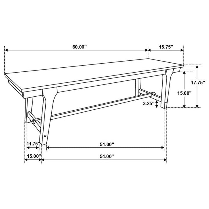 Reynolds 6-piece Rectangular Dining Table Set Brown Oak (107591-S6)