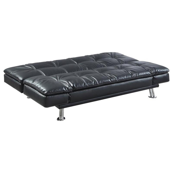 Dilleston Tufted Back Upholstered Sofa Bed Black (300281)