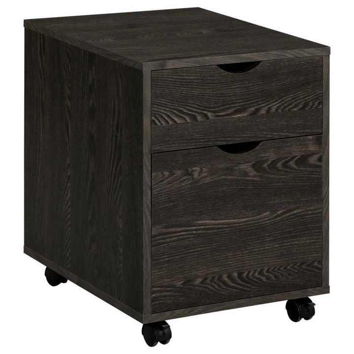 Noorvik 2-drawer Mobile File Cabinet Dark Oak (881572)