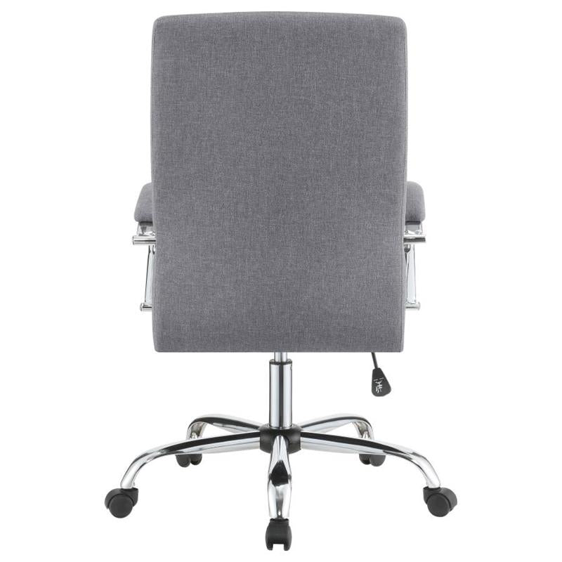 Abisko Upholstered Office Chair with Casters Grey and Chrome (881217)