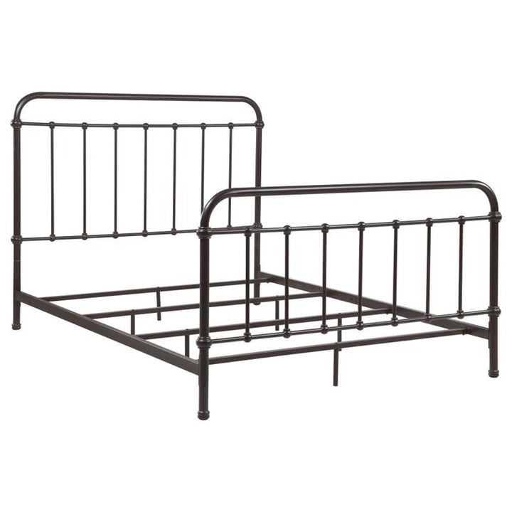 Livingston Queen Panel Metal Bed Dark Bronze (300399Q)