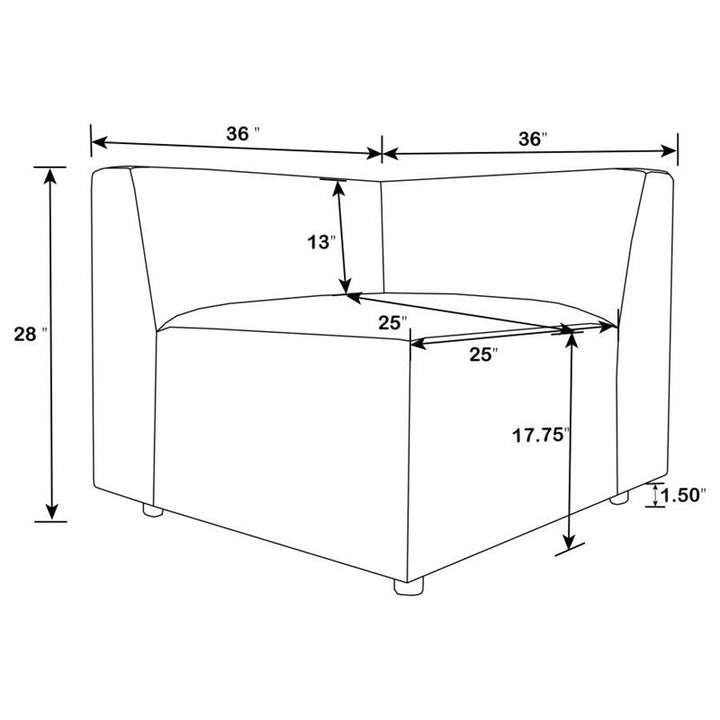 Freddie Upholstered Corner Pearl (551642)