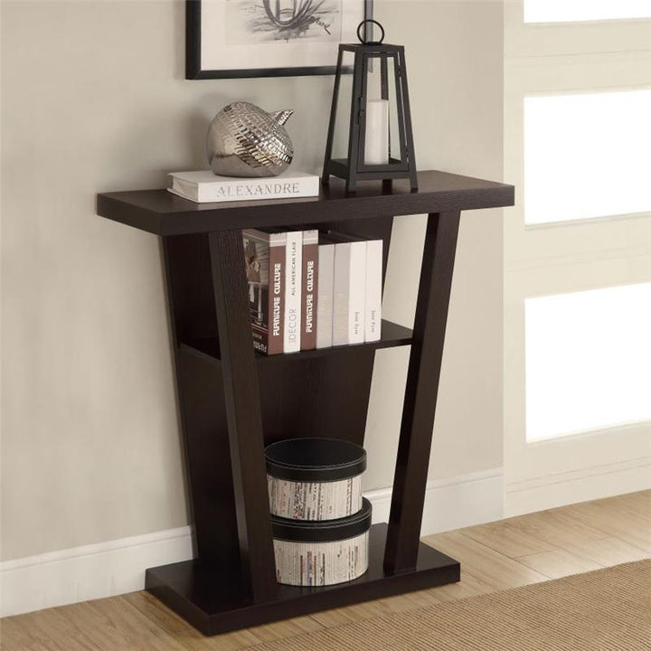 Evanna 2-shelf Console Table Cappuccino (950136)