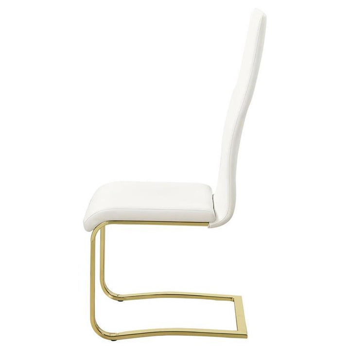 Montclair Side Chairs White and Rustic Brass (Set of 4) (190512)