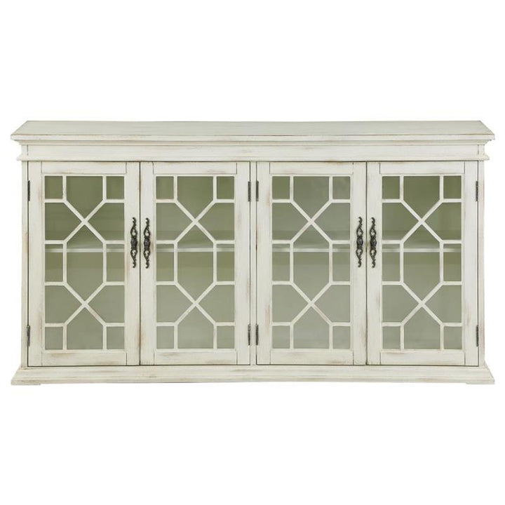 Kiara 4-door Accent Cabinet with Adjustable Shelves White (950859)