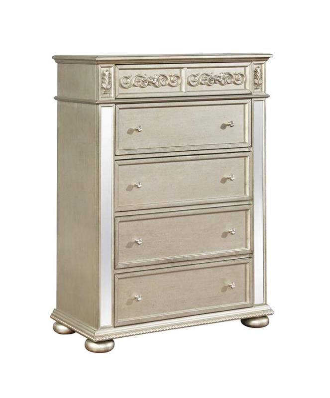 Heidi 5-drawer Chest Metallic Platinum (222735)