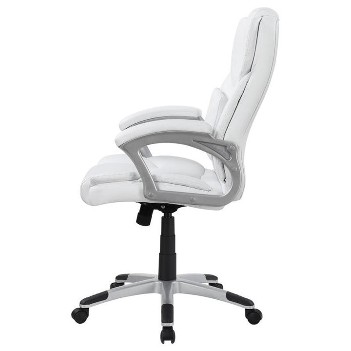 Kaffir Adjustable Height Office Chair White and Silver (801140)