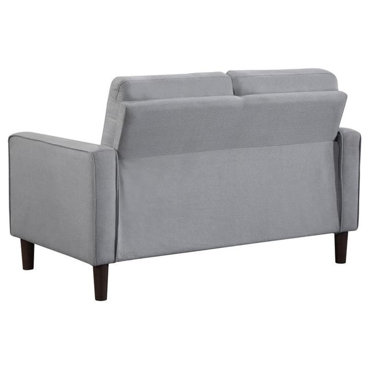Bowen Upholstered Track Arms Tufted Loveseat Grey (506782)