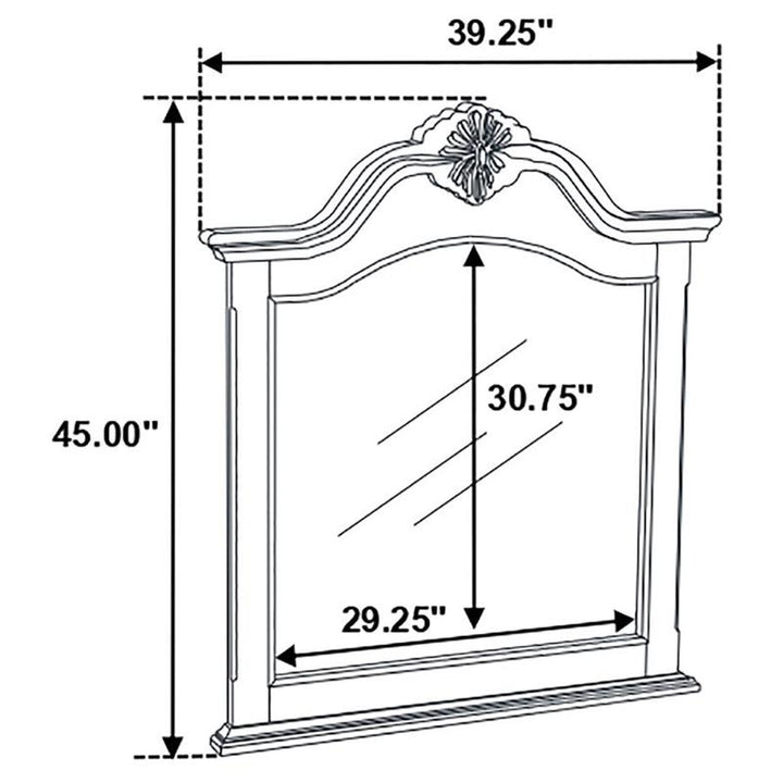 Cambridge Carved Bedroom Set Cappuccino (203191Q-S5)