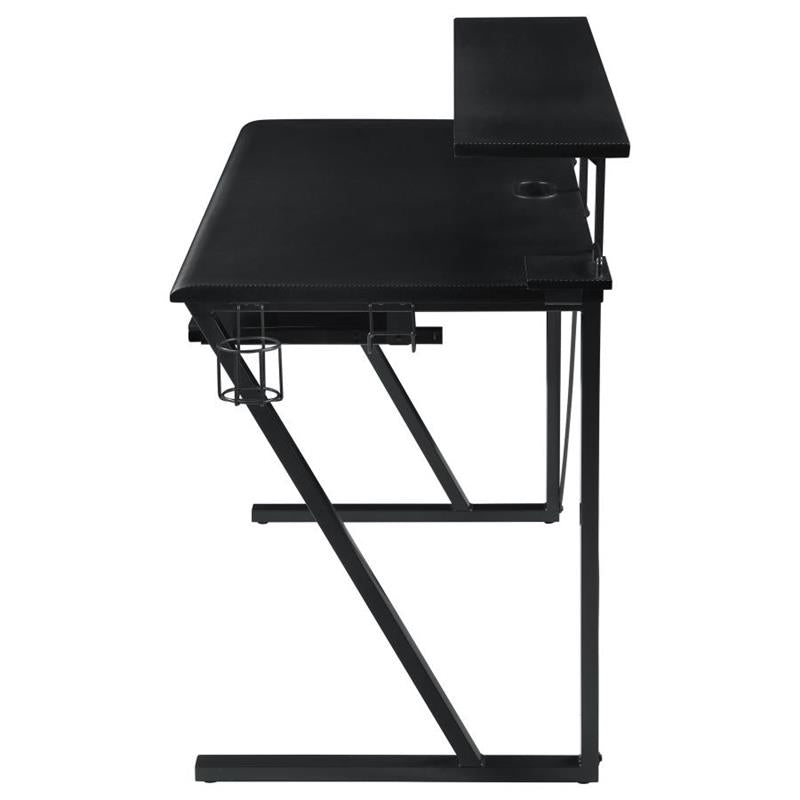 Wedalia Gaming Desk with Cup Holder Gunmetal (804436)